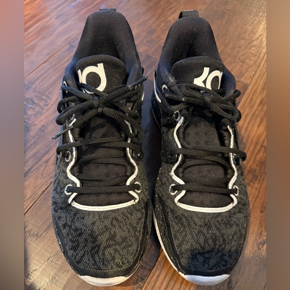 Nike Black and White KD Athletic Shoes